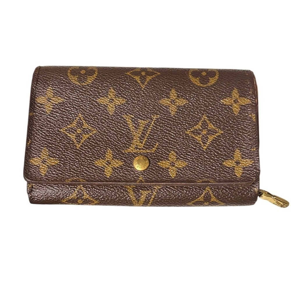 Louis‎ Vuitton Monogram Canvas Porte Monnaie Billets Tresor Wallet Brown M61730